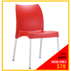 Vita Hospitality Stackable Chair Red WITH PRICING